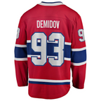 NHL Player Replica Breakaway Jersey Home Ivan Demidov Canadiens