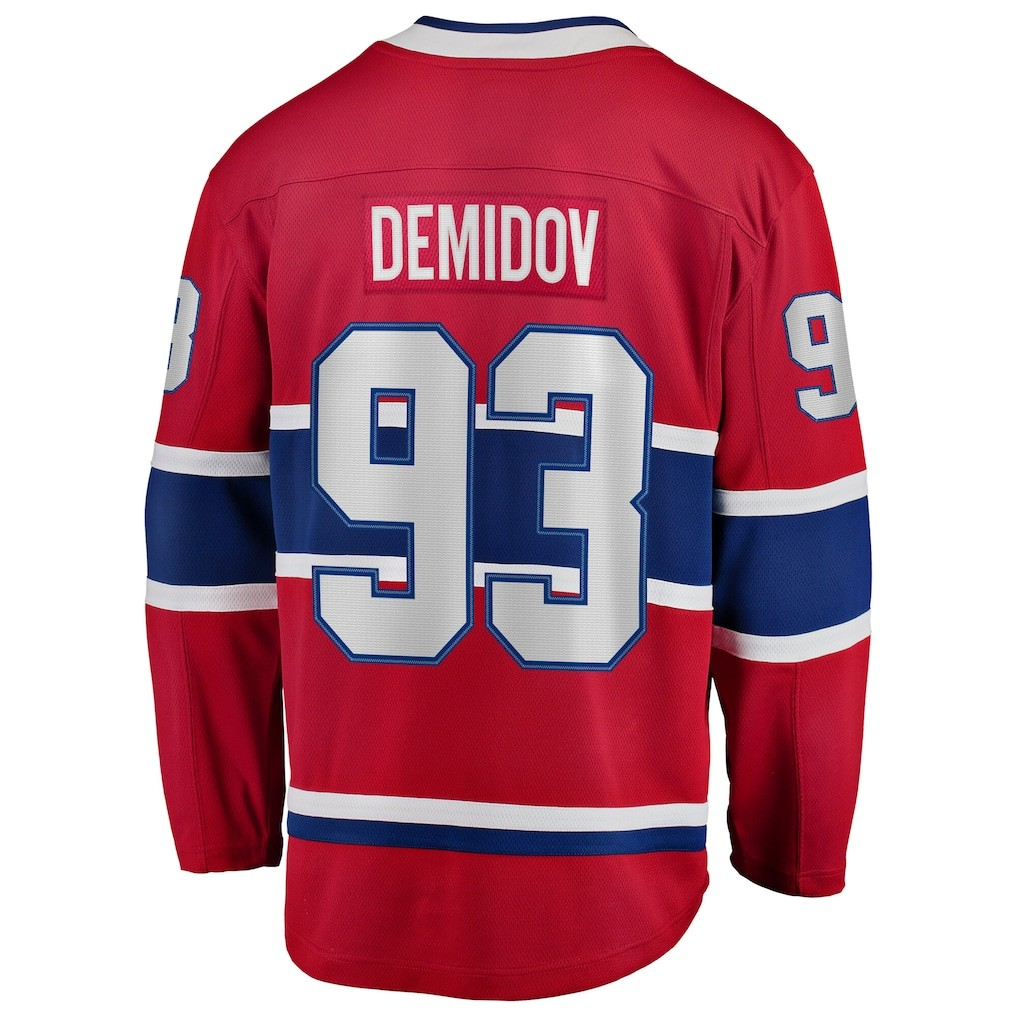 NHL Player Replica Breakaway Jersey Home Ivan Demidov Canadiens