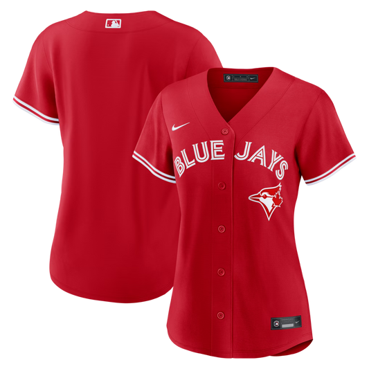 MLB Ladies Jersey Blank Alt Red Canada Day Blue Jays