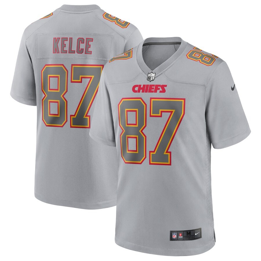 NFL Player Game Jersey Grey Atmosphere Travis Kelce Chiefs