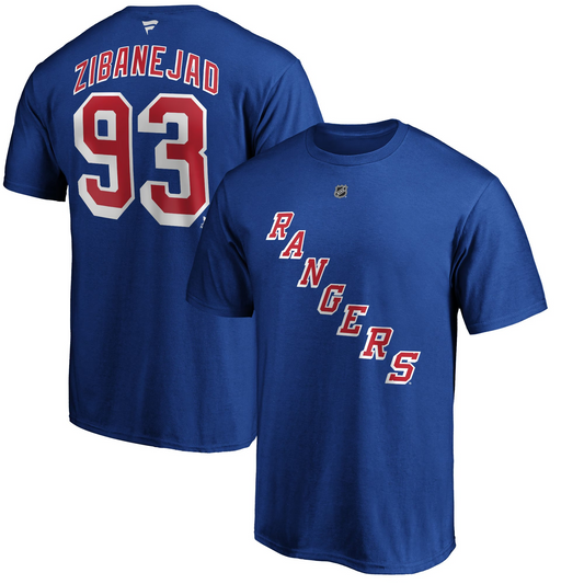 NHL Player T-Shirt Authentic Stack Mika Zibanejad Rangers