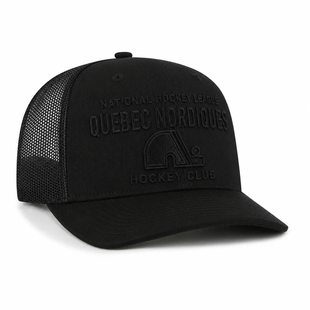 NHL Hat '47 MVP Contemporary Trucker Tonal Black Nordiques