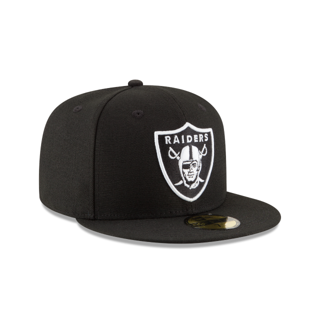 NFL Hat 5950 Basic Black and White Raiders