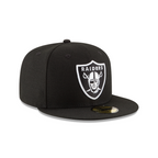 NFL Hat 5950 Basic Black and White Raiders