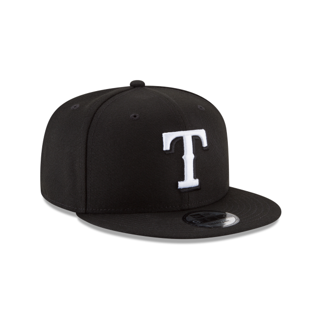 MLB Hat 950 Basic Snapback Black and White Rangers