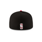 NBA Hat 5950 Basic Two Tone Bulls (Black and Red)