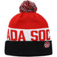 Soccer Canada Knit Hat Pom Team Canada