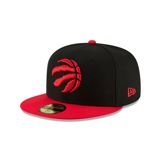 NBA Hat 5950 Basic Two Tone Raptors (Black and Red)