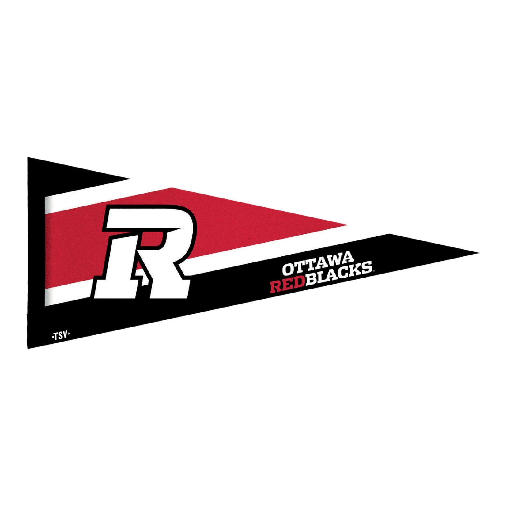 CFL Felt Pennant Redblacks ("R" Logo)