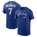 MLB Player T-Shirt Name And Number Alt Royal Kazuma Okamoto Blue Jays