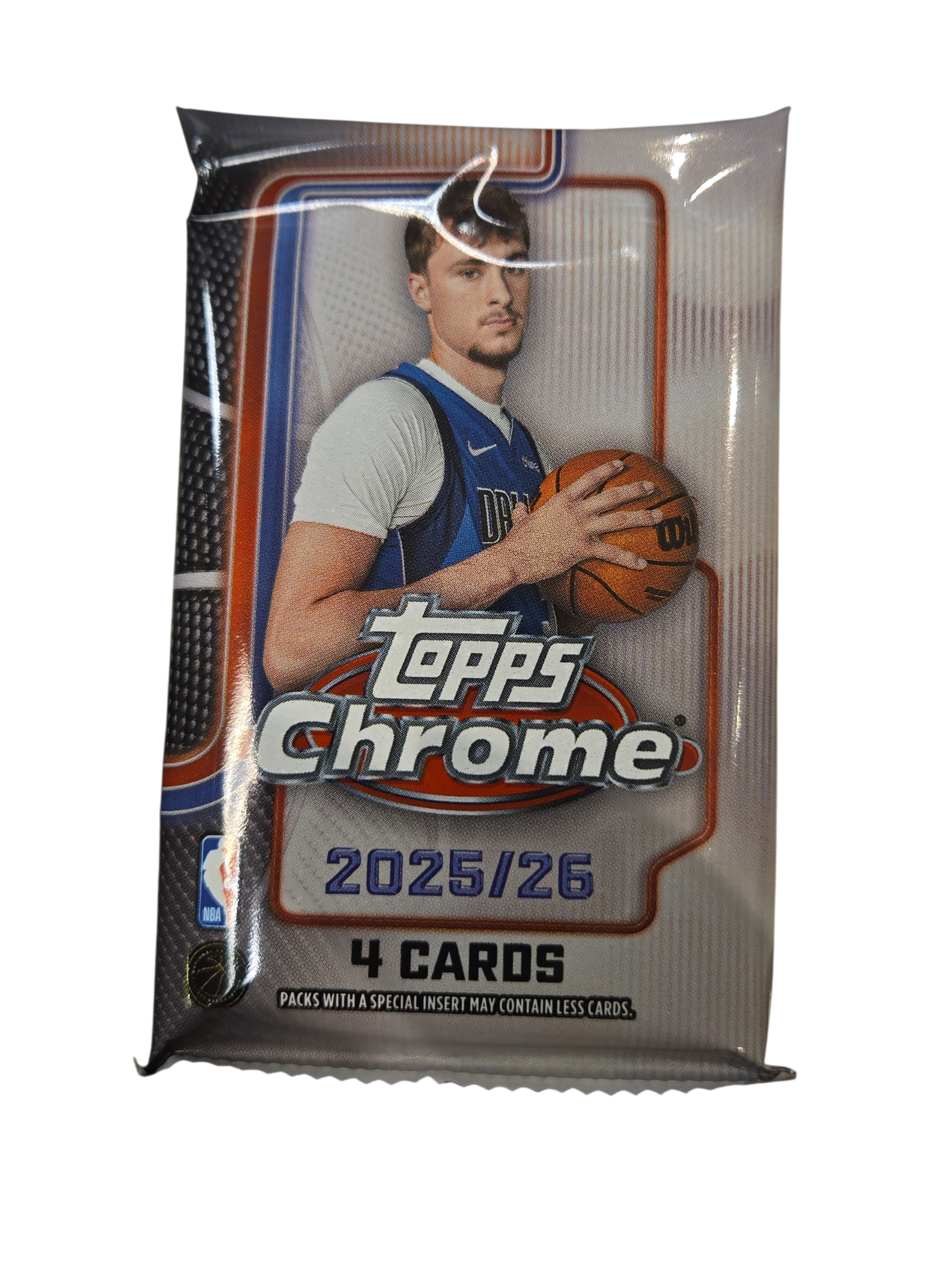 NBA 2025-26 Topps Chrome Trading Cards (Single Pack)
