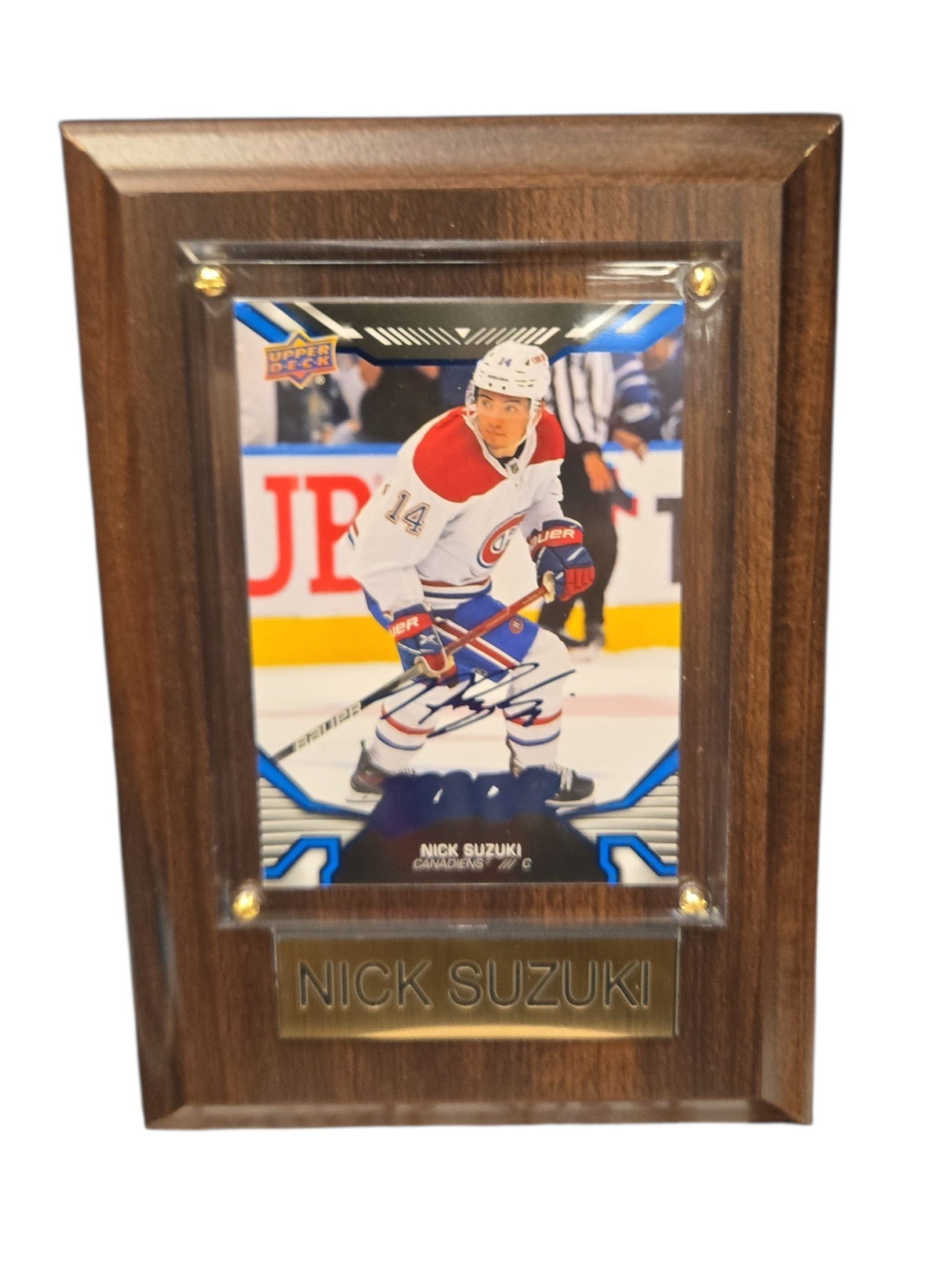 NHL Collectible Plaque with Card 4x6 Signature Nick Suzuki Canadiens