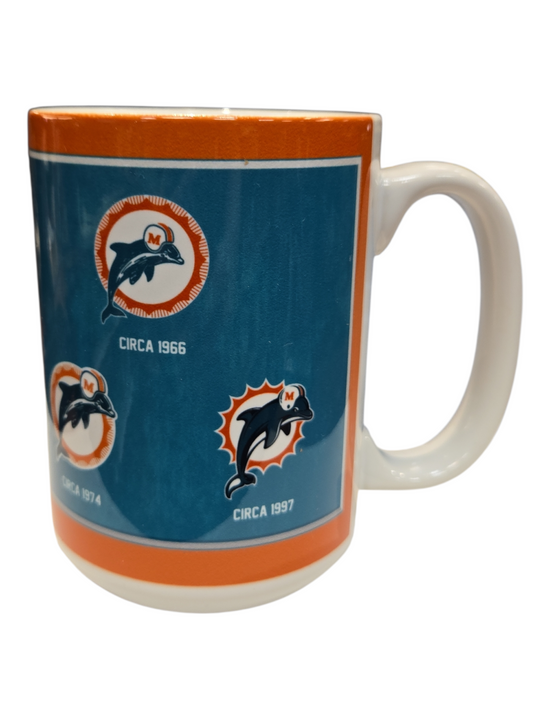 NFL Coffee Mug 15oz Logos To History Dolphins