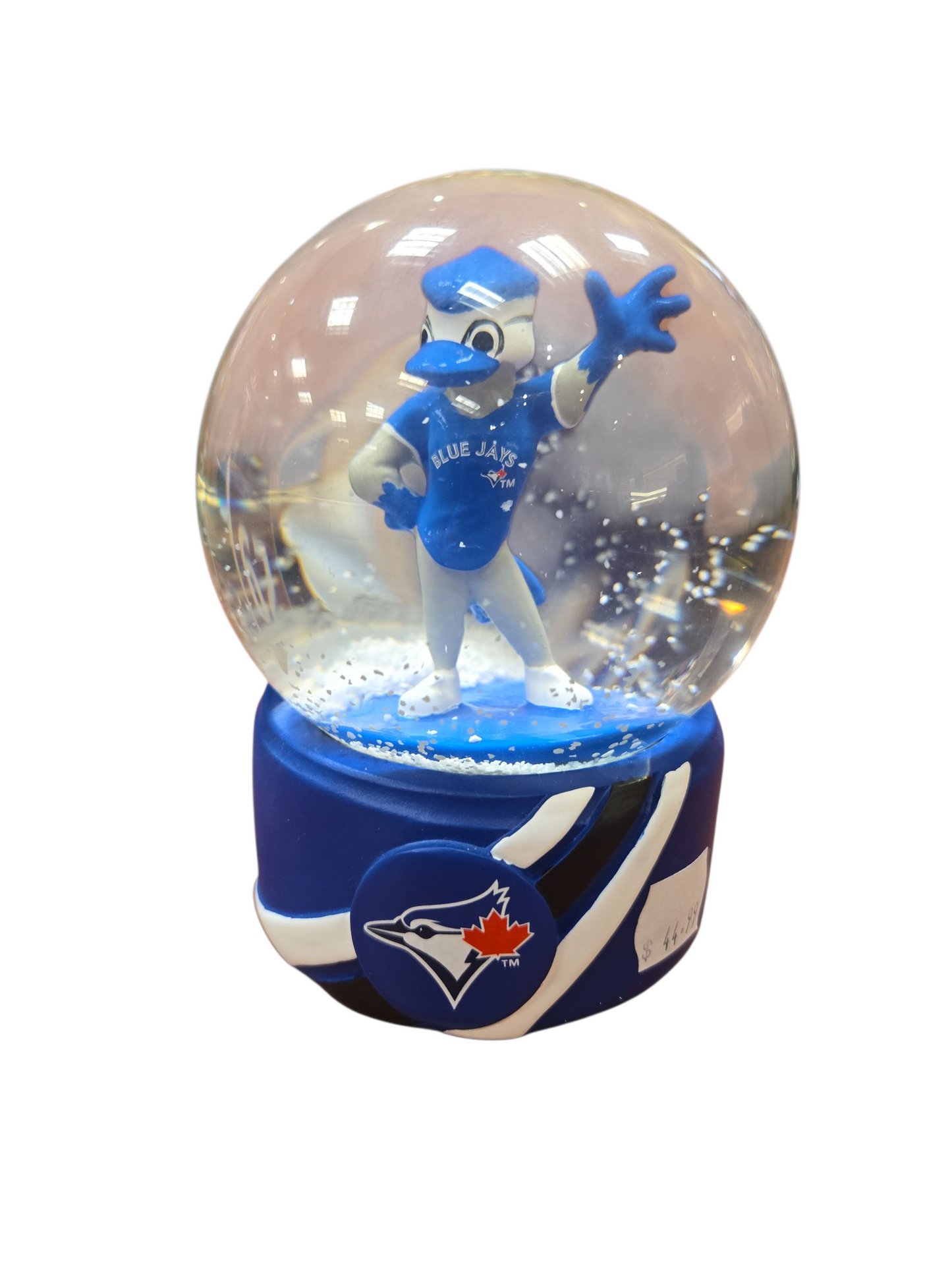 MLB Glass Tabletop Water Globe Blue Jays