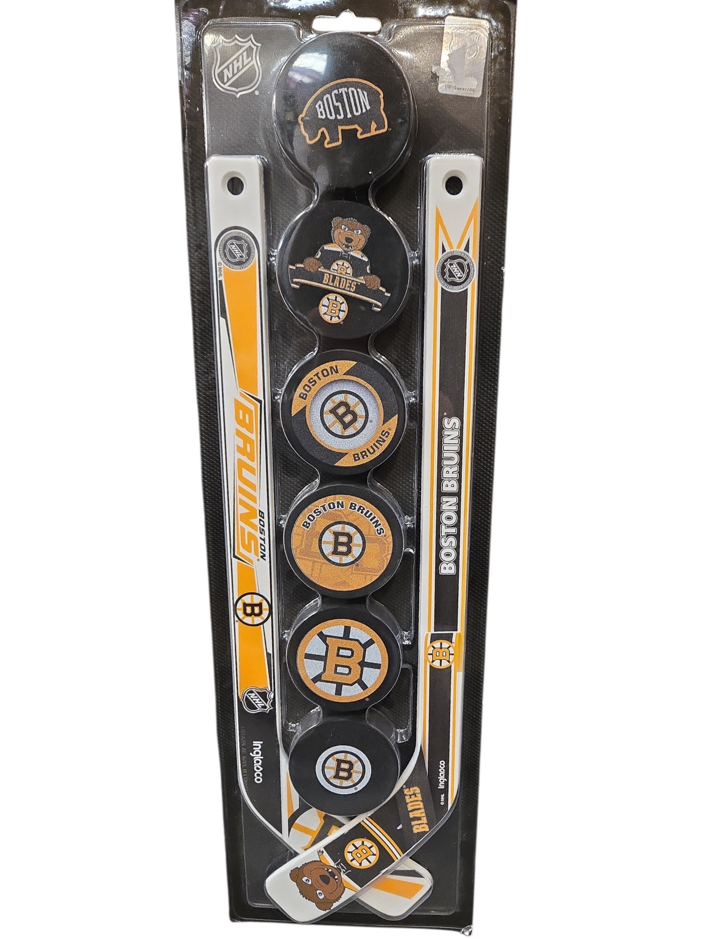 NHL Mini Stick 6Pack Set Mascot Bruins