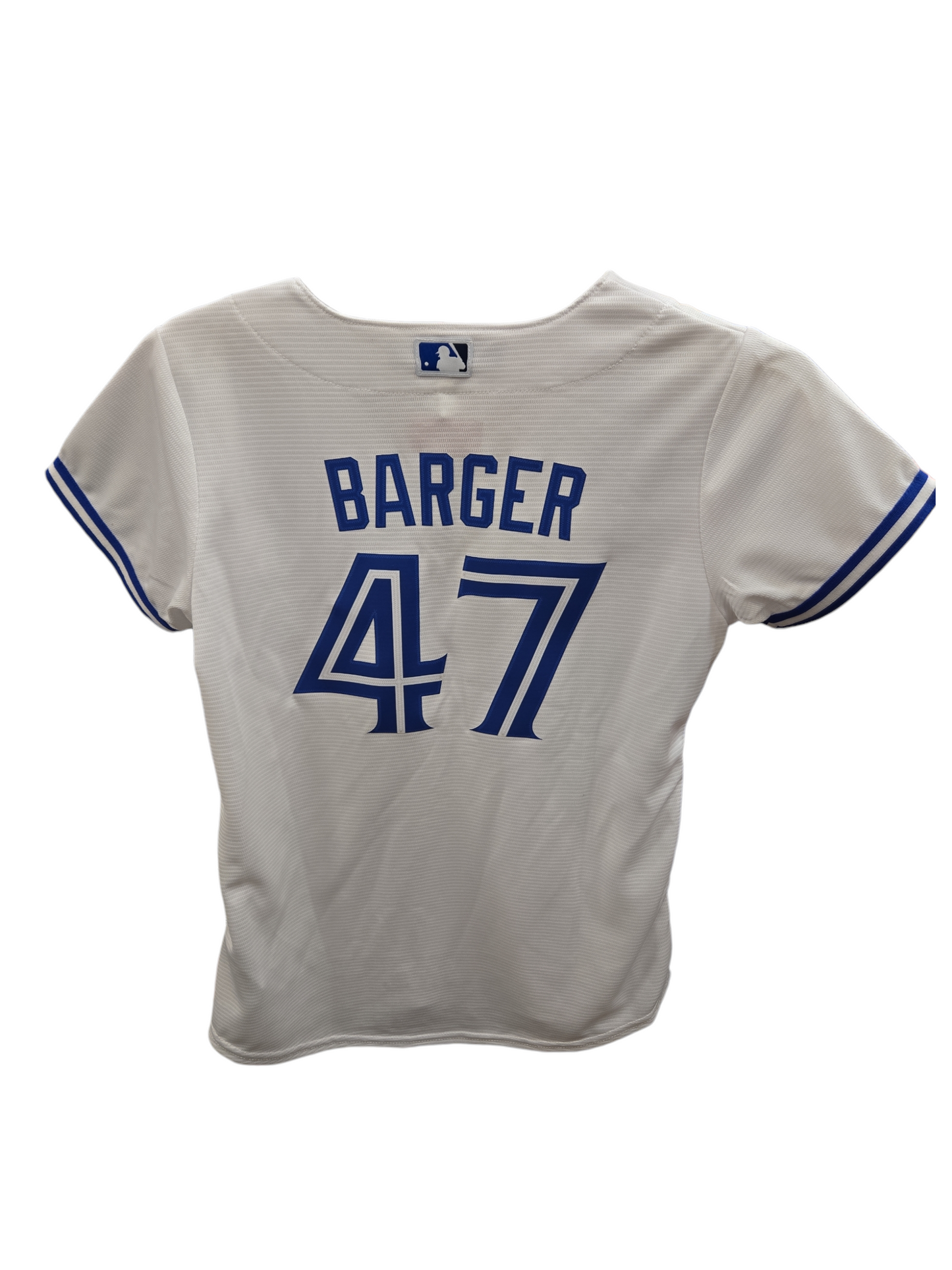 MLB Ladies Player Replica Jersey Home World Series Patch Addison Barger Blue Jays