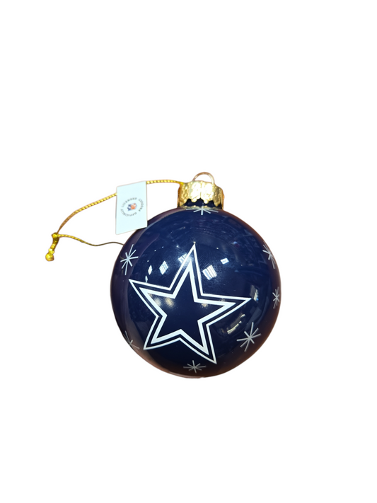 NFL Ornament Glass Ball Cowboys