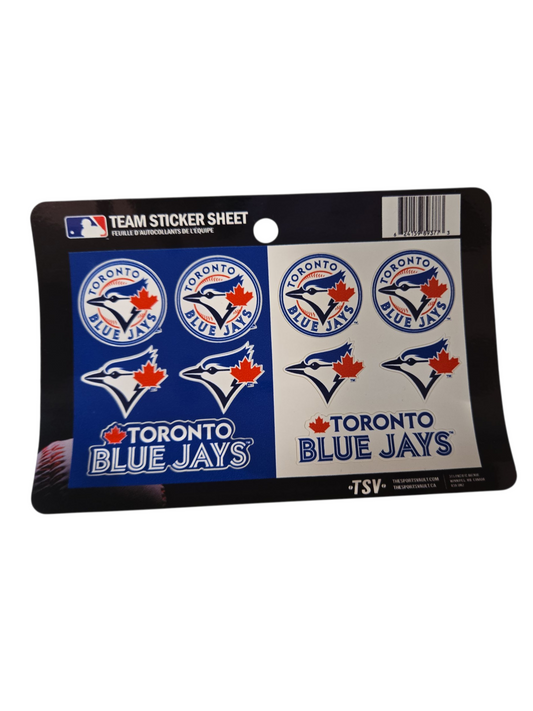 MLB Team Sticker Sheet Blue Jays