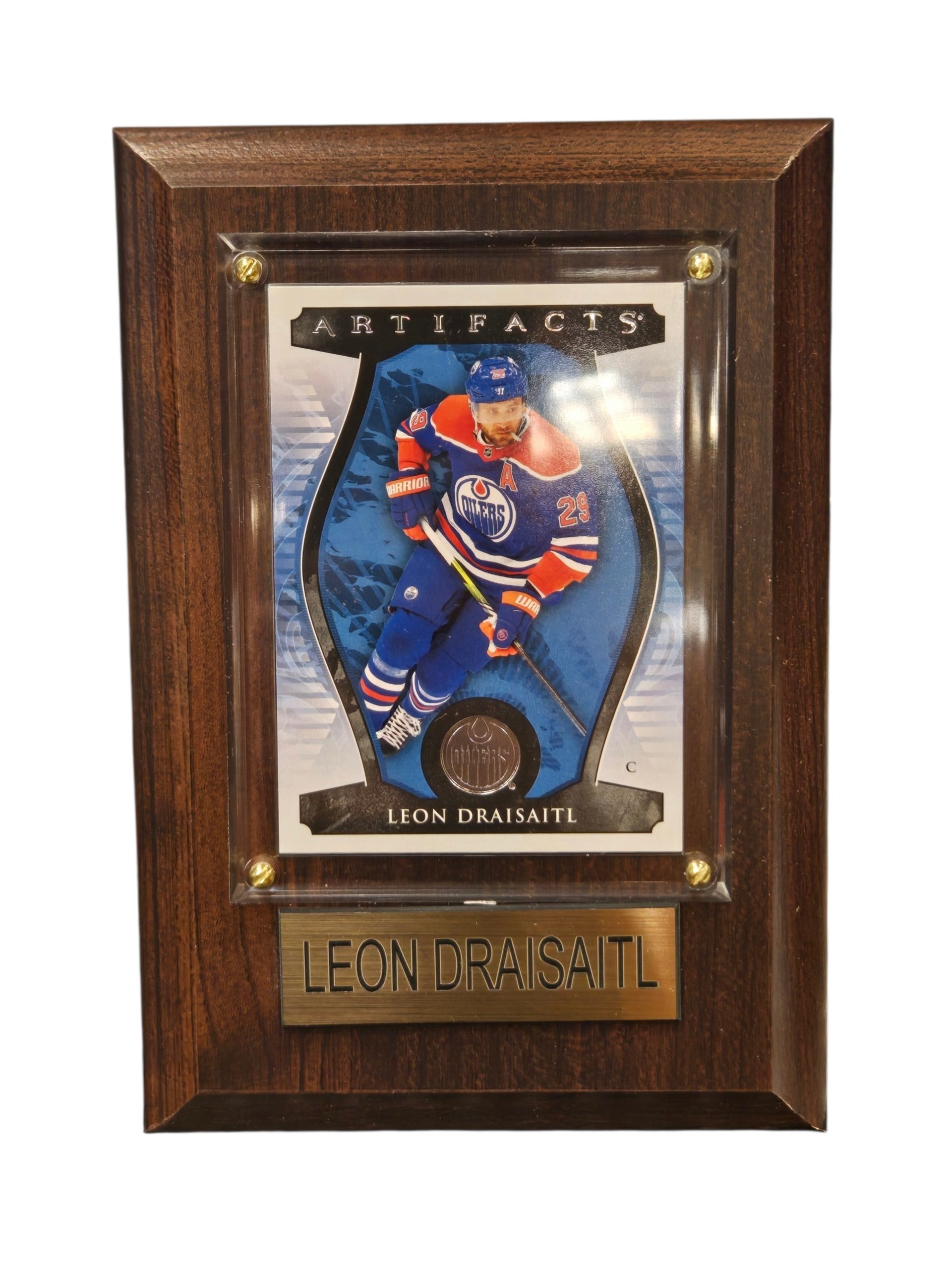 NHL Collectible Plaque with Card 4x6 Artifacts Leon Draisaitl Oilers