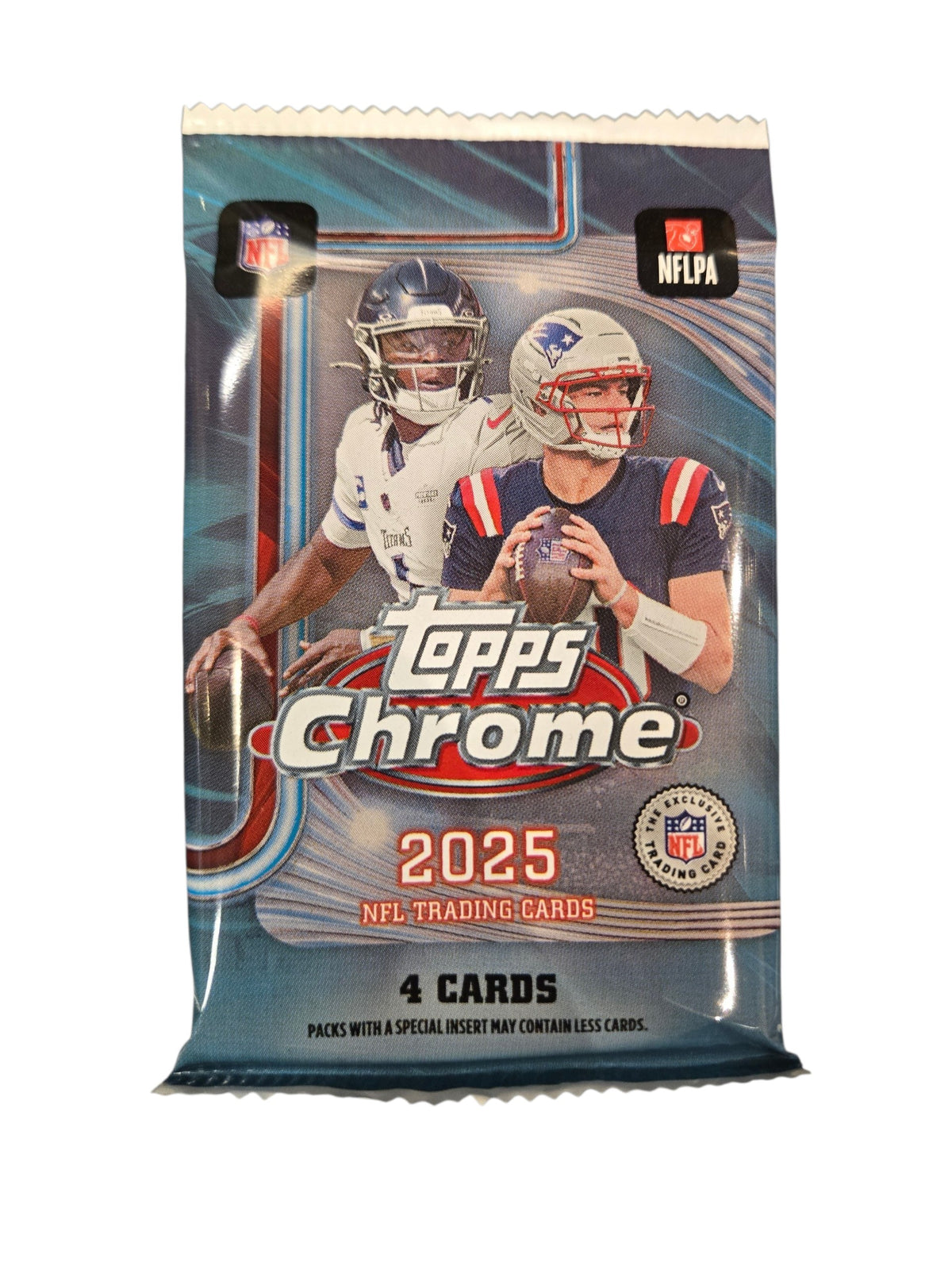 NFL Topps Chrome Football Trading Cards 2025 (Single Pack)