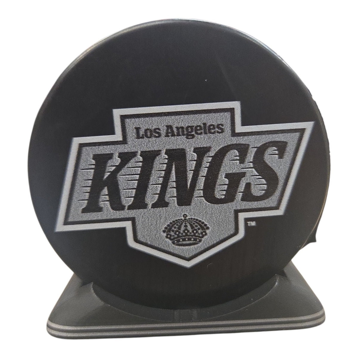 Puck Display Stand Silver and Black