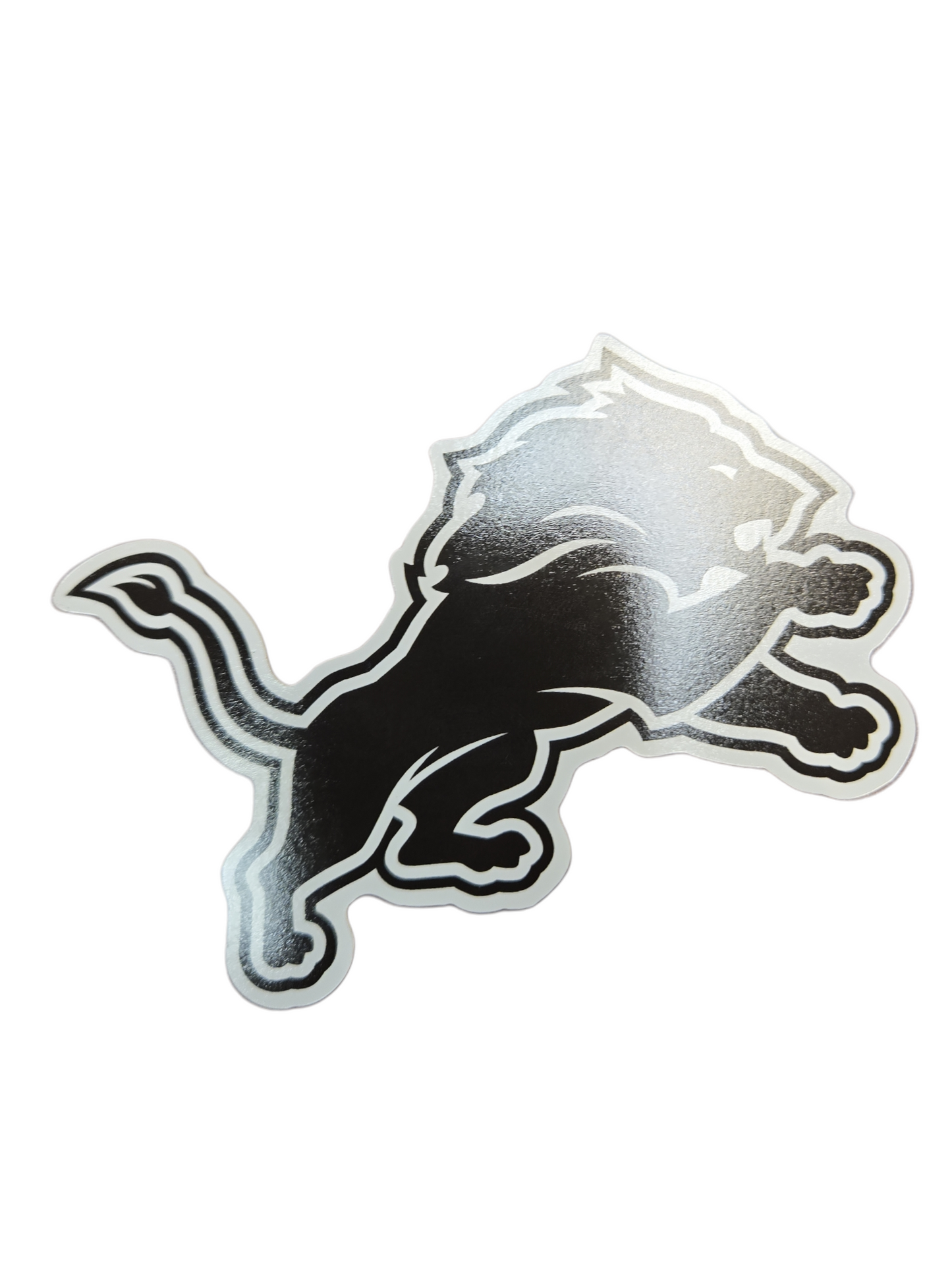 NFL Multi Use Decal 3.75x5 Logo Black & White Lions