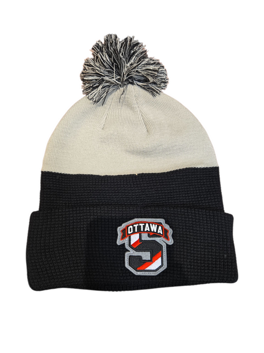 NHL Knit Hat Authentic Pro Rink Cuffed with Pom Home Ice Senators