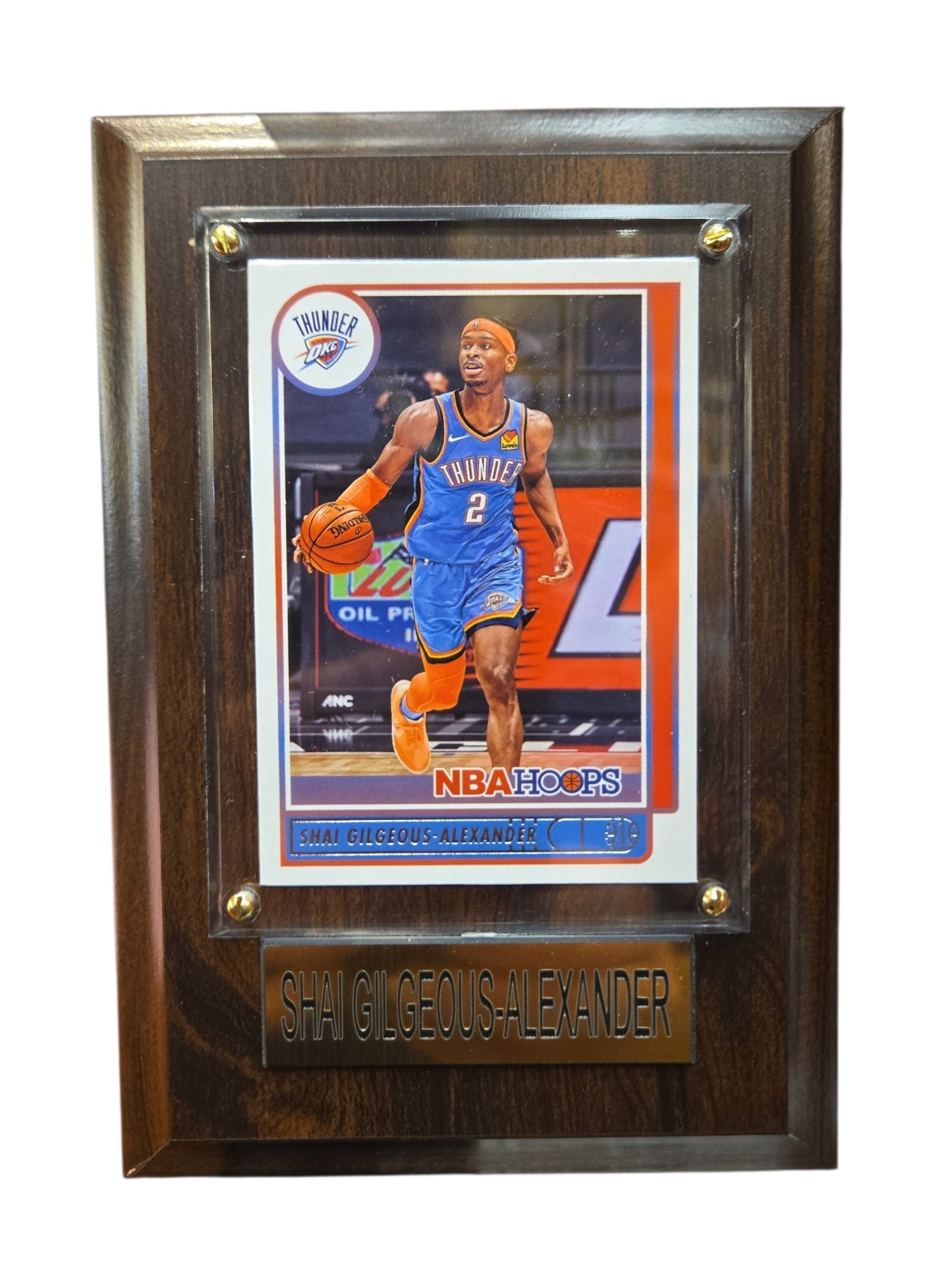 NBA Collectible Plaque with Card 4x6 Home Shai Gilgeous-Alexander Thunder