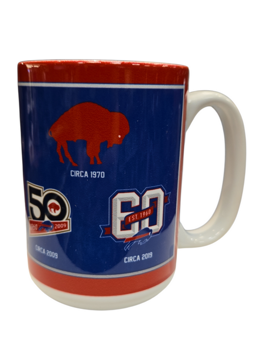 NFL Coffee Mug 15oz Logos To History Bills