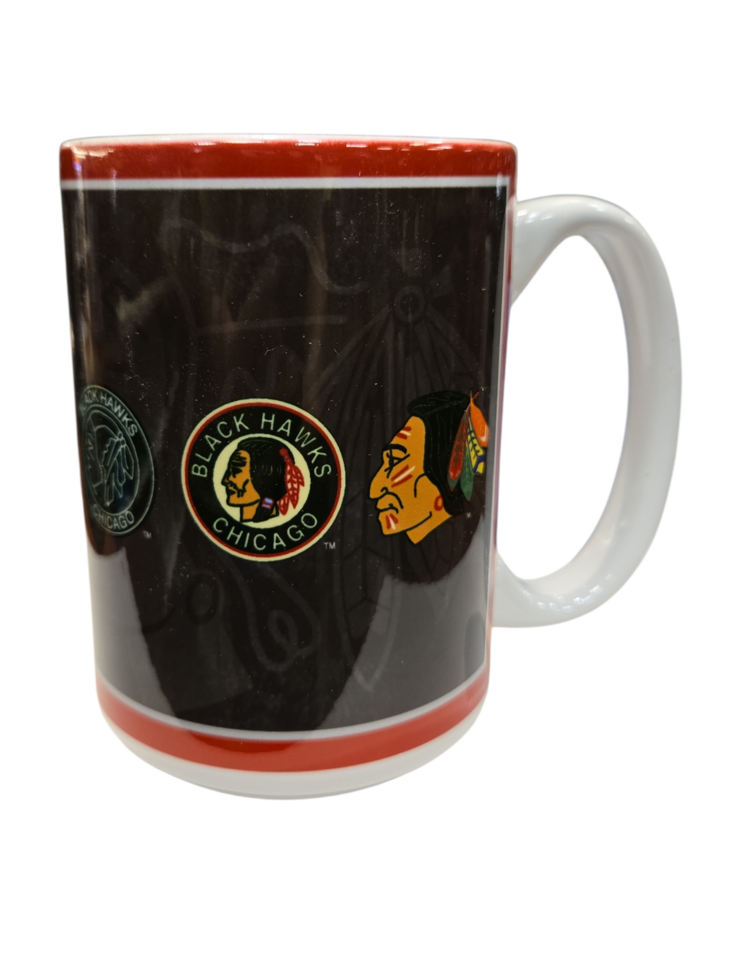NHL Coffee Mug 15oz Logos To History Blackhawks