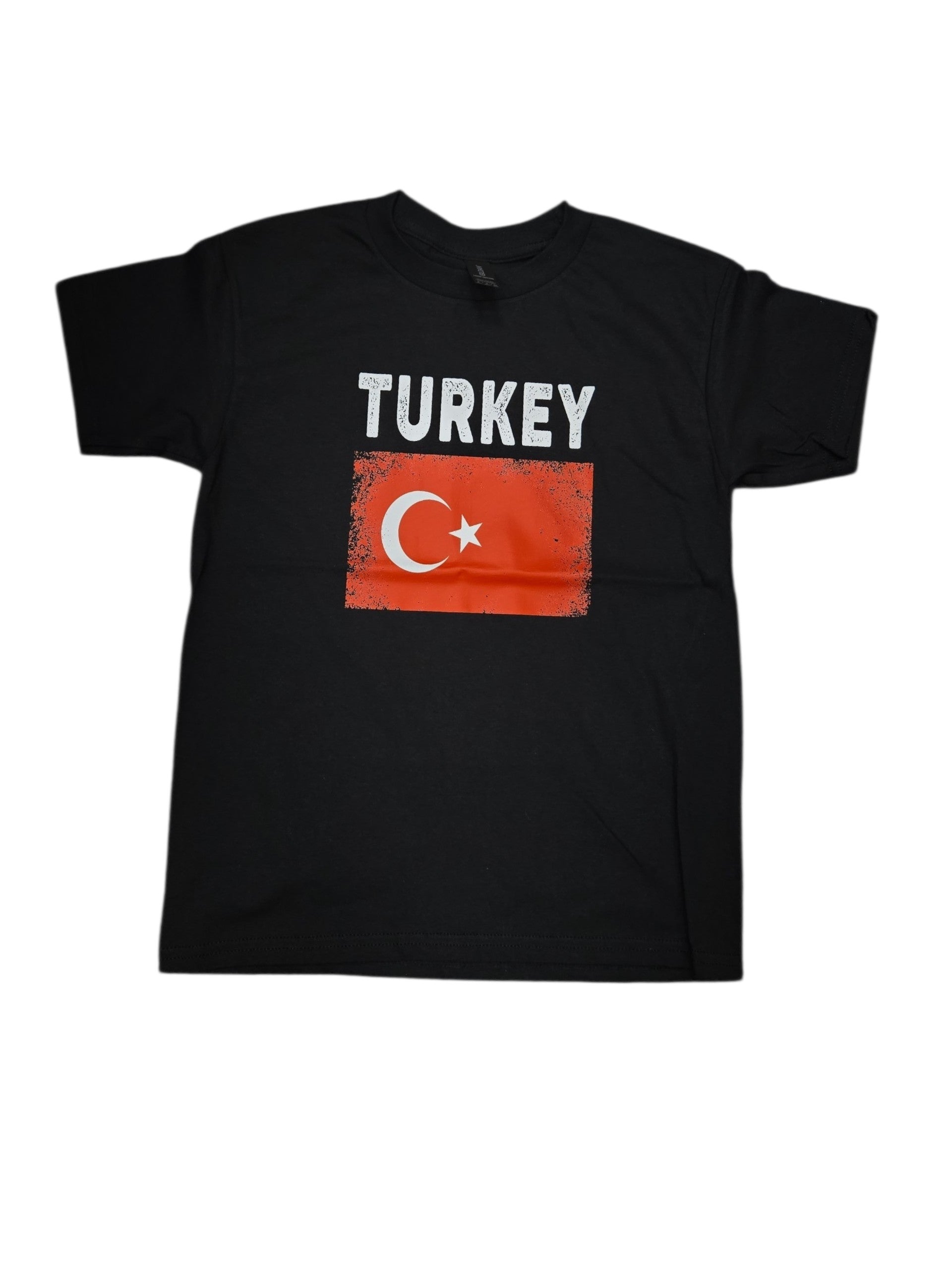 Country Youth T-Shirt Distressed Flag Turkey