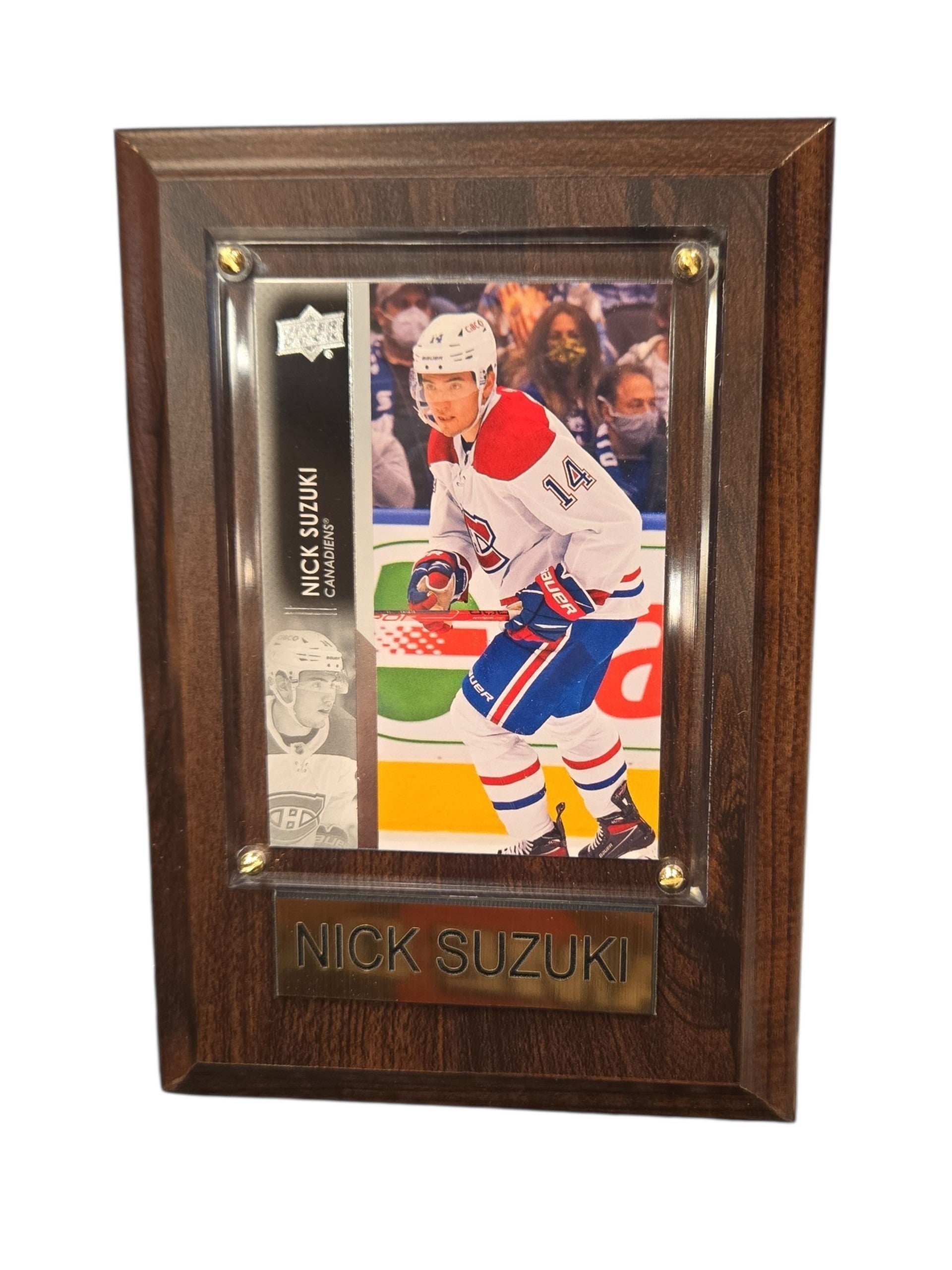 NHL Collectible Plaque with Card 4x6 B&W Nick Suzuki Canadiens
