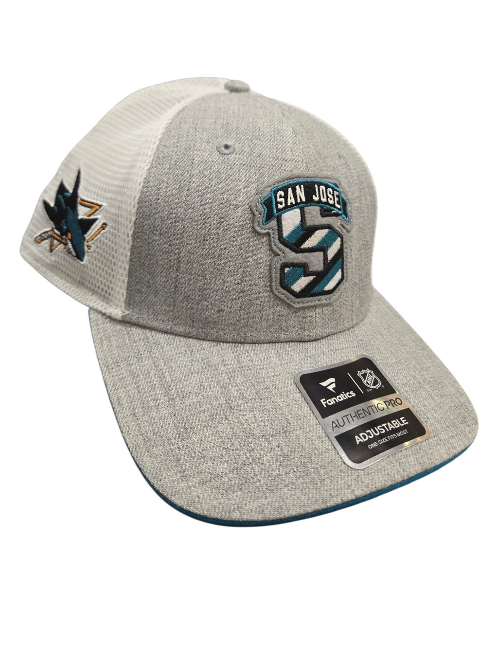 NHL Hat Adjustable Mesh Back Draft Podium 2025 Sharks