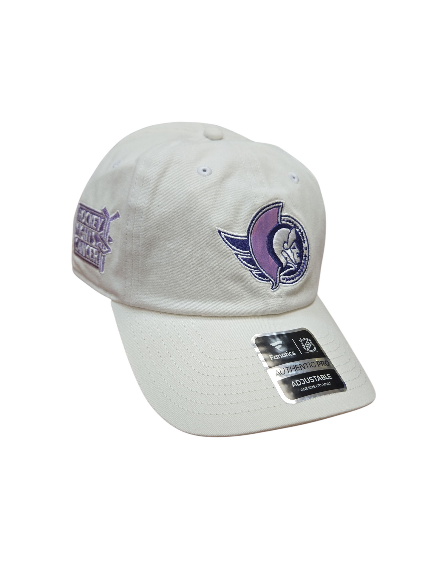 NHL Hat Adjustable Relaxed Fit Hockey Fights Cancer Senators