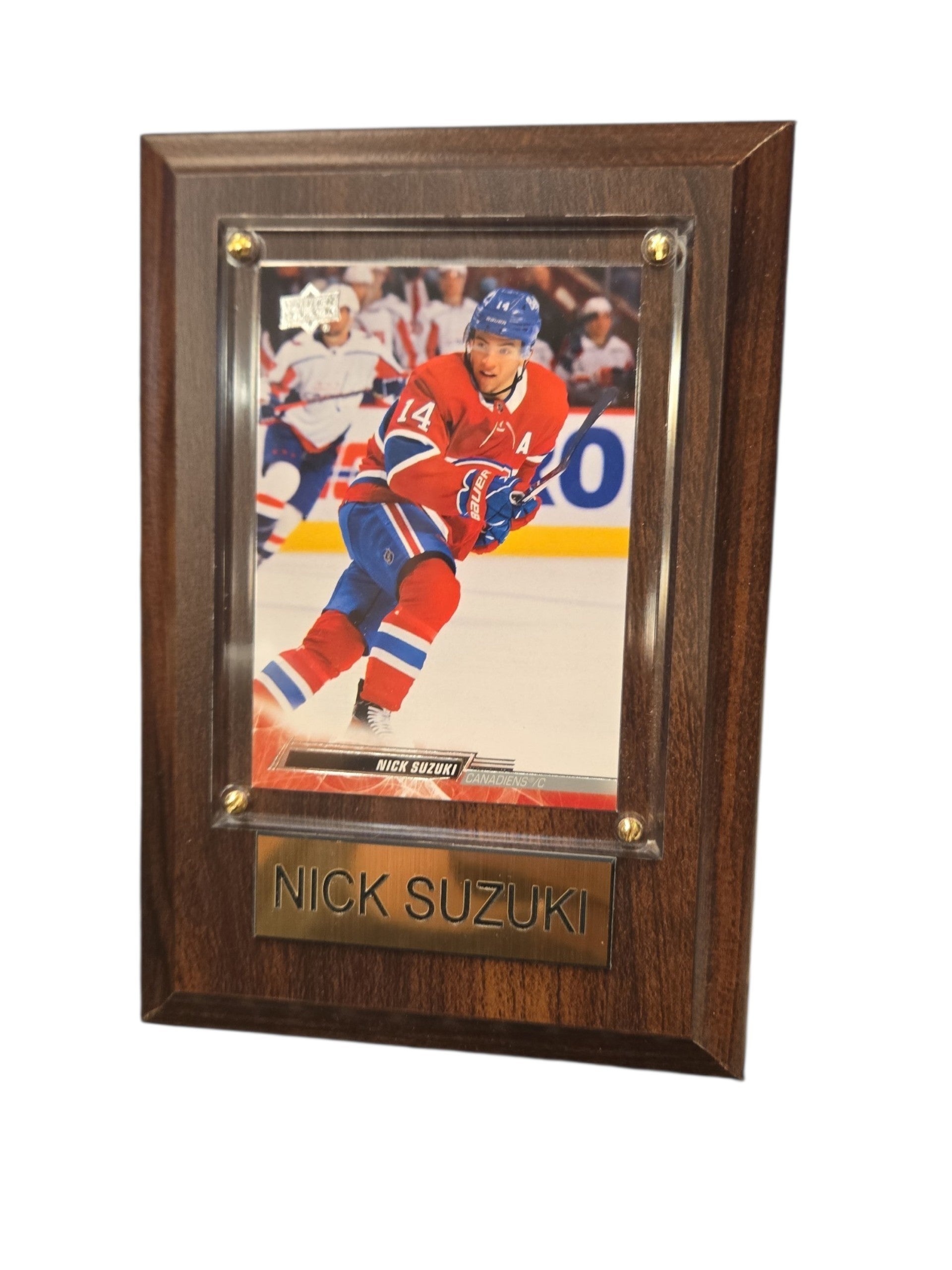 NHL Collectible Plaque with Card 4x6 Upper Deck Nick Suzuki Canadiens