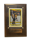 NHL Collectible Plaque with Card 4x6 Yellow Card Stick Mario Lemieux Penguins