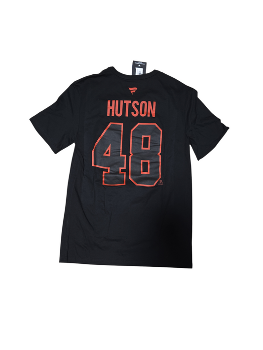 NHL Player T-Shirt Authentic Stack Lane Hutson Canadiens (Black)