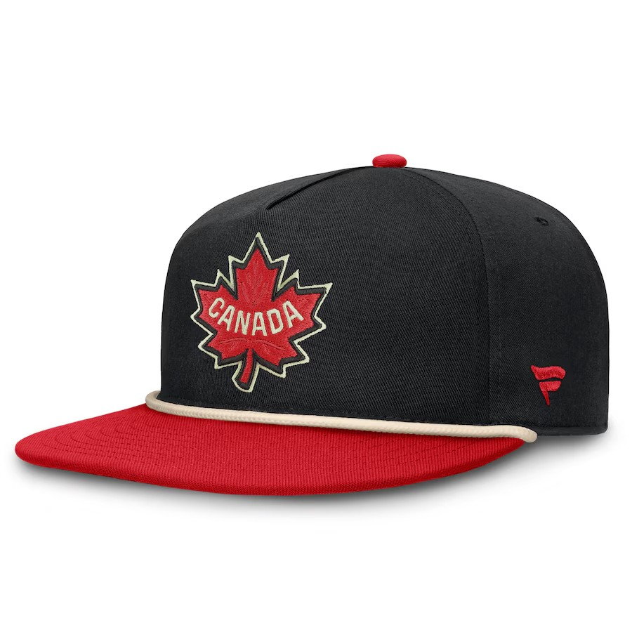 NHL Hat Snapback Black/Red Rope 4 Nations Face-Off Team Canada