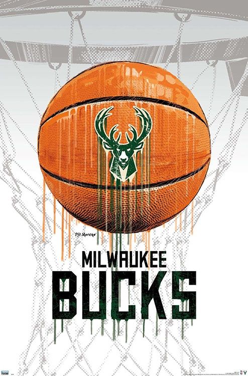 NBA Wall Poster Drip Basketball Bucks