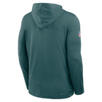 NFL Dri-FIT Long Sleeve Hoodie 2025 Sideline Pure Fury Eagles
