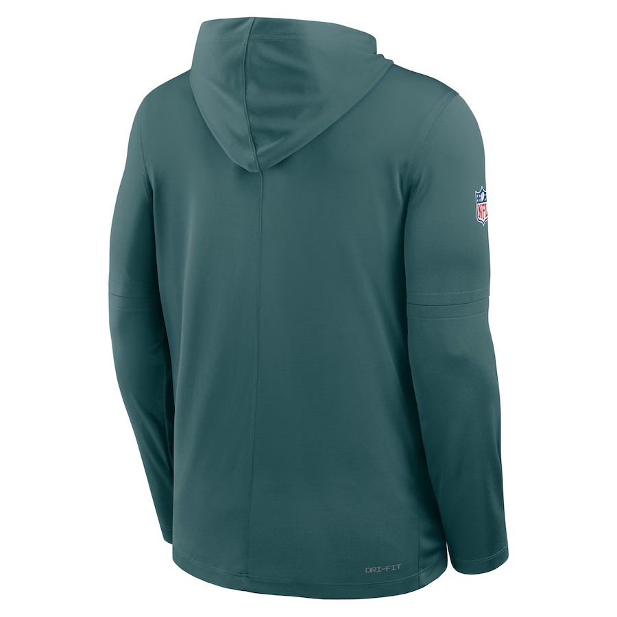 NFL Dri-FIT Long Sleeve Hoodie 2025 Sideline Pure Fury Eagles