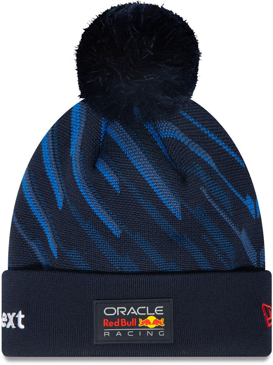 F1 Knit Hat Team Cuff Beanie with Pom Max Verstappen Oracle Red Bull Racing 2023