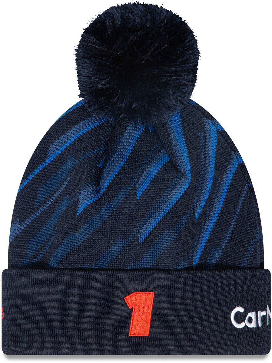 F1 Knit Hat Team Cuff Beanie with Pom Max Verstappen Oracle Red Bull Racing 2023