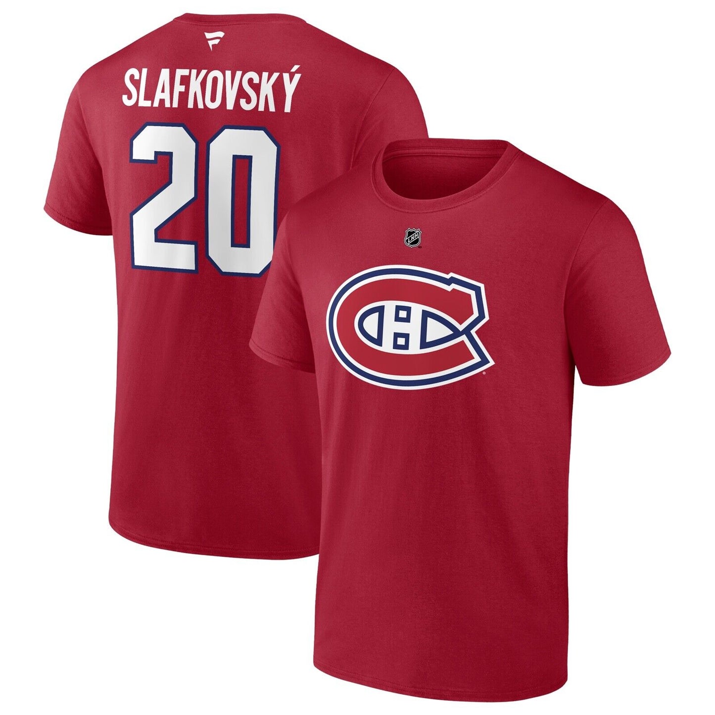 NHL Player T-Shirt Authentic Stack Juraj Slafkovský Canadiens (Red)