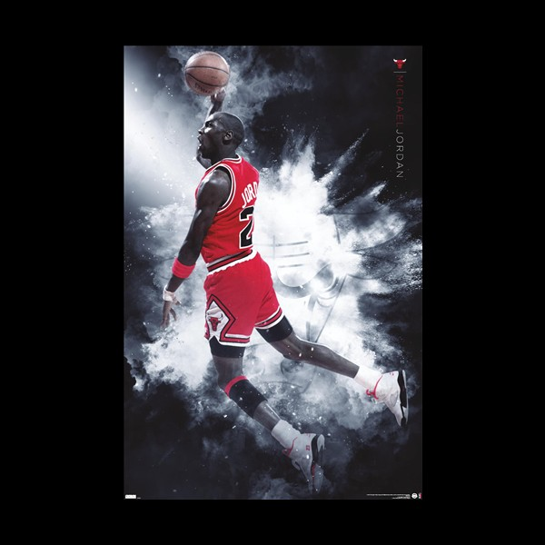 NBA Player Wall Poster Burst Michael Jordan Bulls