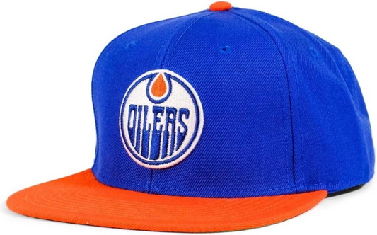 NHL Hat Snapback Wool Replica Two Tone 400S Oilers