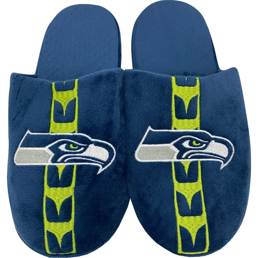 NFL Slippers Striped Seahawks