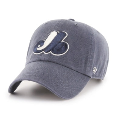 MLB Hat Clean Up Clean Up Expos (Charcoal Navy)