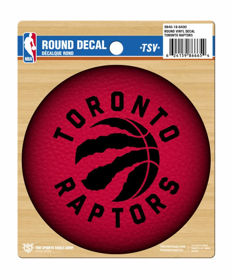 NBA Decal Round Raptors