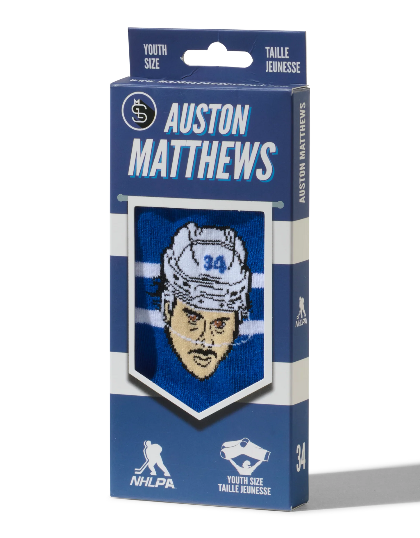 NHLPA Youth Player Socks Auston Matthews Maple Leafs